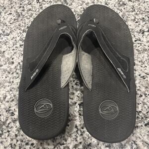 Reef Fanning Flip Flop Sandal for Men, Size 12 - Black